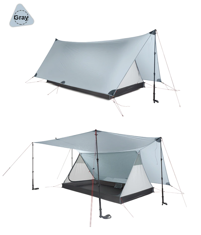 Cheap Goat Tents 3F UL GEAR Shanjing 20D 2 Person 3 Season Ultralight  Outdoor Camping Tent  Professional  Silnylon Rodless Multifunction Tent Tents 